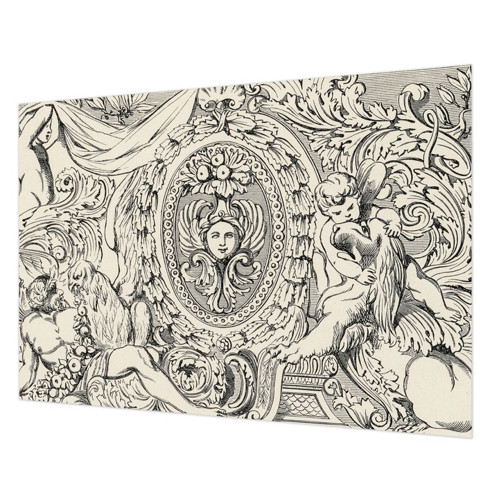 Dekor Tapéta, Wallfluent, A díszek gazdagsága, Fehér, 208 x 146 cm, Vlies, Modern Dizájn, 010100060040000285470