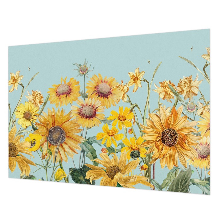 Tapéta Falra, Wallfluent, Nyári kert, Sárga, 208 x 146 cm, Nem Szőtt, Könnyen Tisztítható, 010100060040000285211