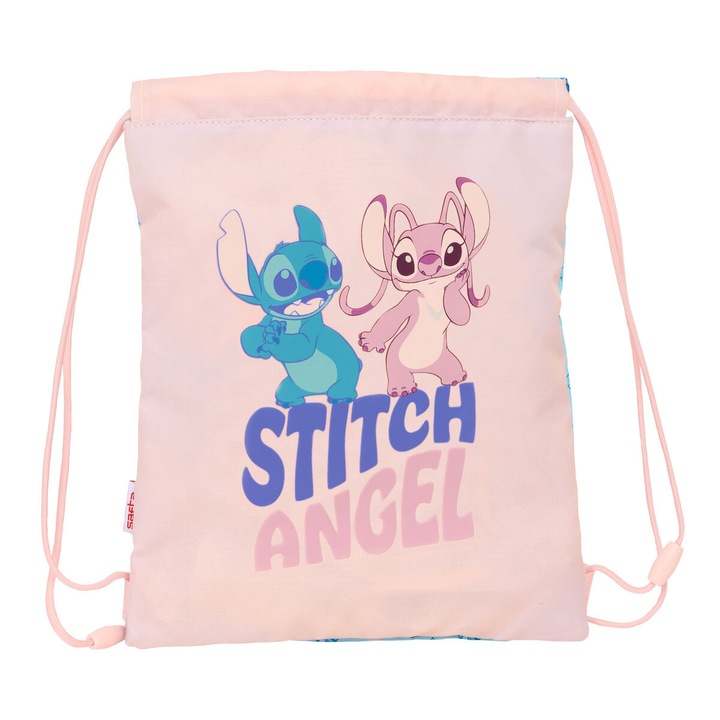 Geanta Rucsac cu Bretele Lilo & Stitch Ohana Albastru Roz 26 x 34 x 1 cm
