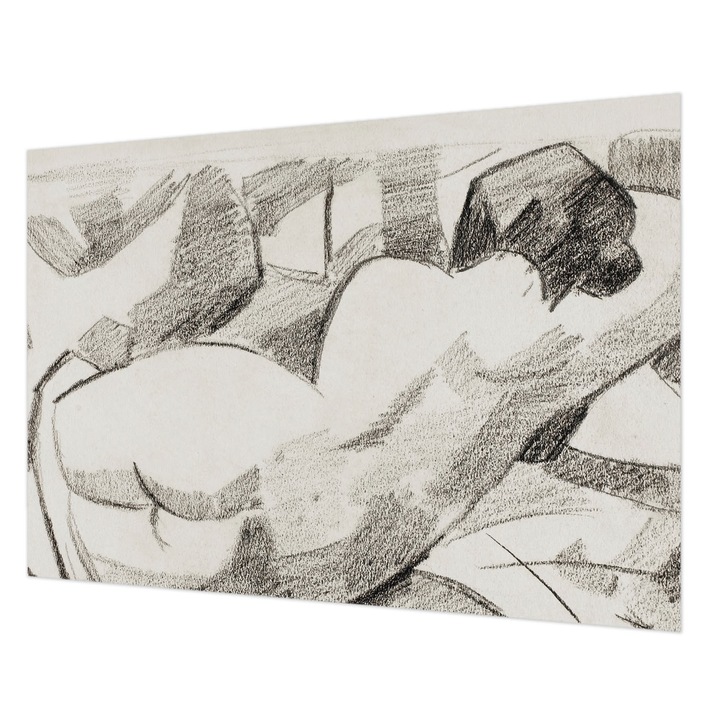 Tapéta Falra, Wallfluent, Egy hazug alak, Fekete és fehér, 208 x 146 cm, Vlies, Öko, 010100060040000285607