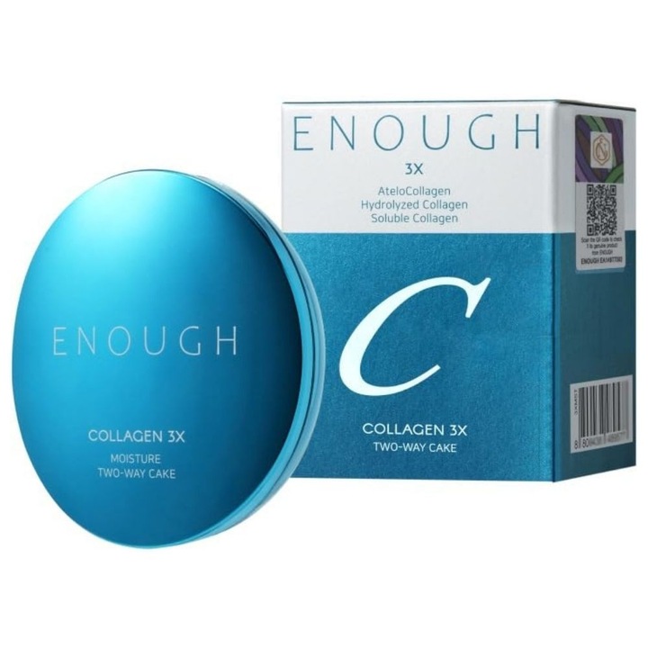 Enough Collagen 3X Moisture Two Way Cake SPF28 PA++ - 13N Bej stralucitor