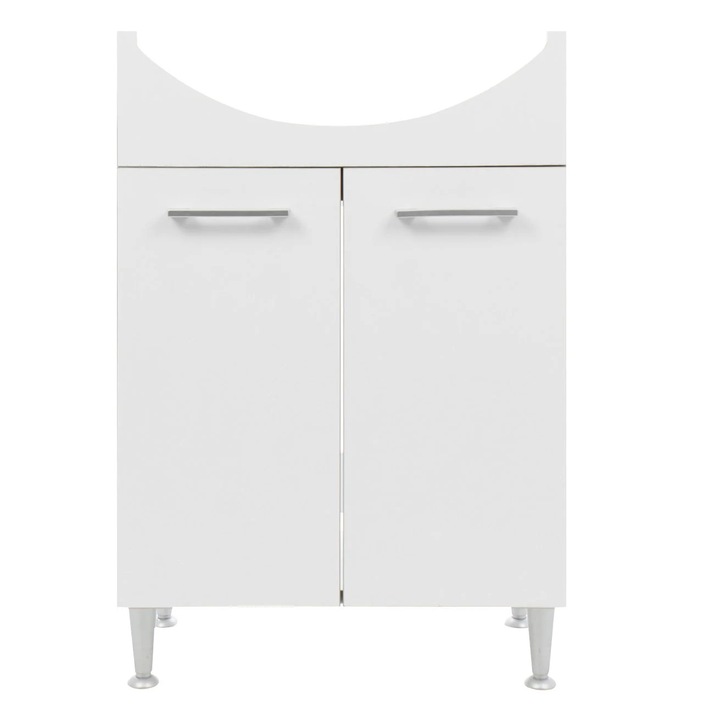 Masca baie pentru lavoar, Neo, alb, 51x32x80cm, cu usi