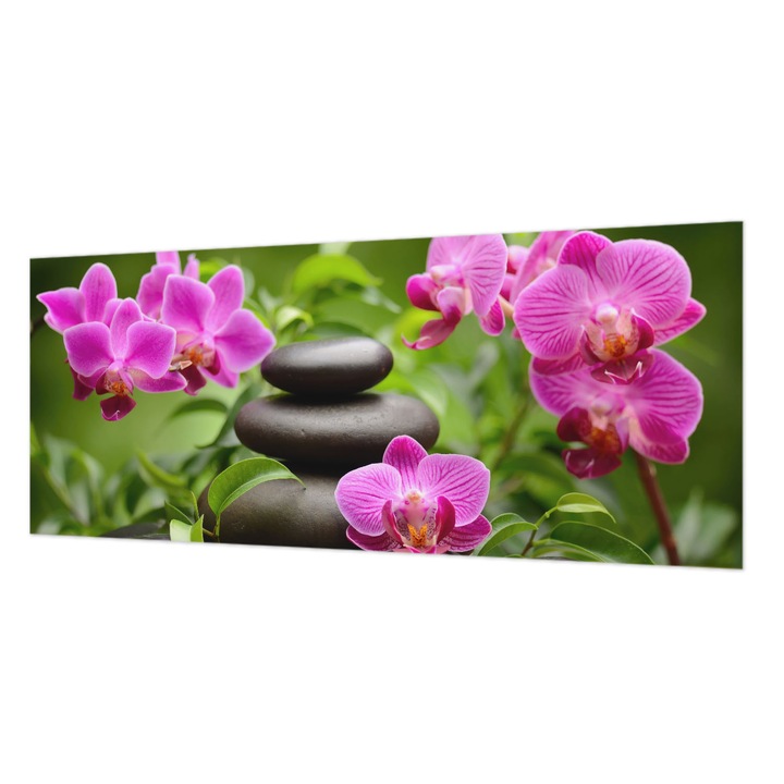 Modern Tapétatekercs De Perete, Wallfluent, Pietre de orhidee, Verde, 250 x 104 cm, Decorativ, Pentru Living, Hol, 010100060050000000960