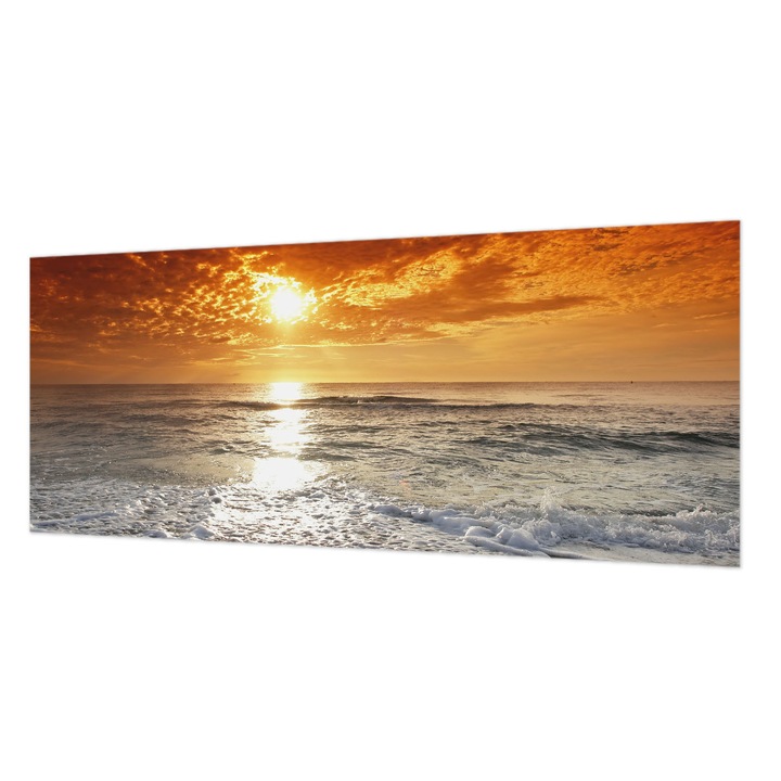 Dekor Tapéta, Wallfluent, Óceán hullámai, Sárga, 250 x 104 cm, Vlies, Nappaliba, Szobába, 010100060050000001130