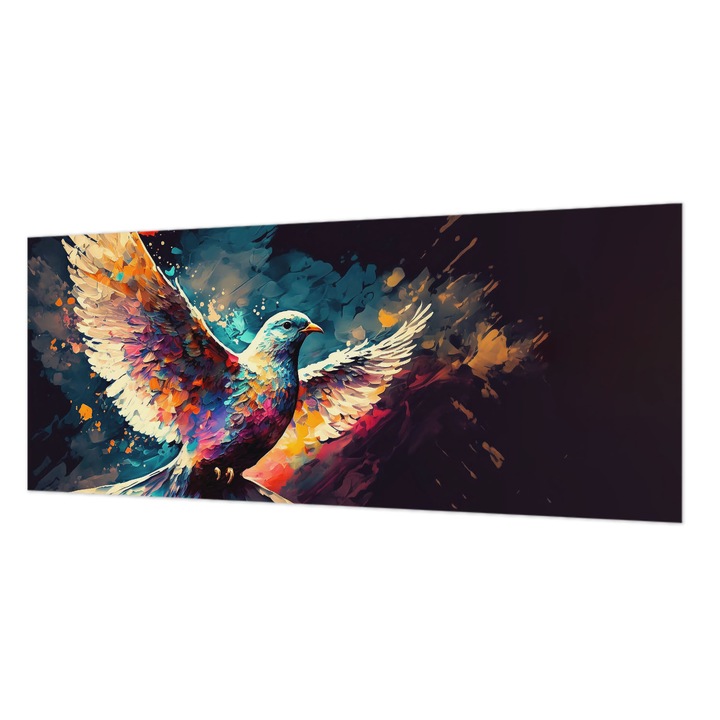 Fotótapéta Falra, Wallfluent, Színes madár, Kék, 250 x 104 cm, Vlies, Öko, 010100060050000074334