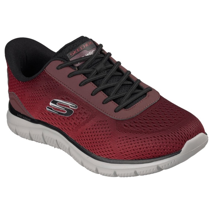 Skechers Skechers Slip-ins Track Revno piros fekete férfi bebújós sneaker félcipő 233038-RDBK