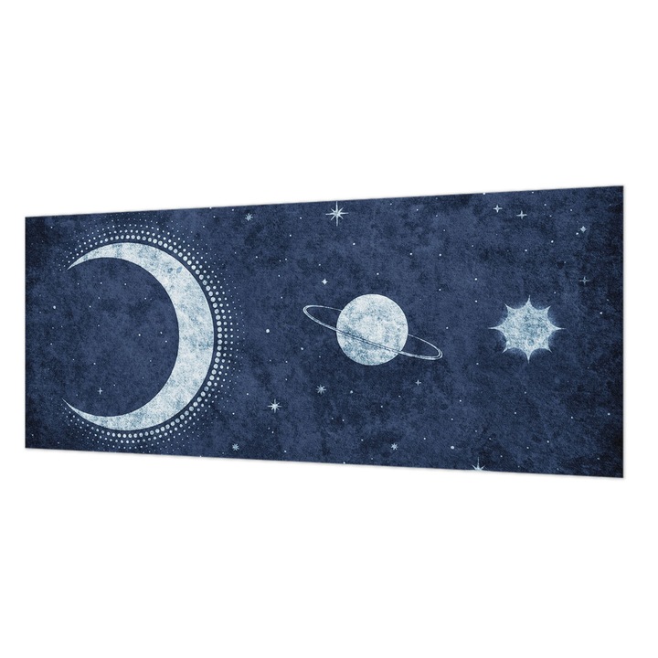 Modern Tapétatekercs De Perete, Wallfluent, Motiv stelar, Bleumarin, 250 x 104 cm, Decorativ, Pentru Dormitor, Bucatarie, 010100060050000284710