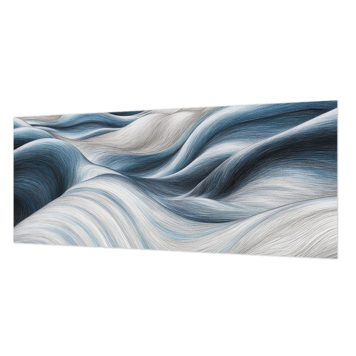 Tapet Vlies Pentru Perete, Wallfluent, Valuri moi, Alb, 250 x 104 cm, Decorativ, Pentru Birou, 010100060050000284764