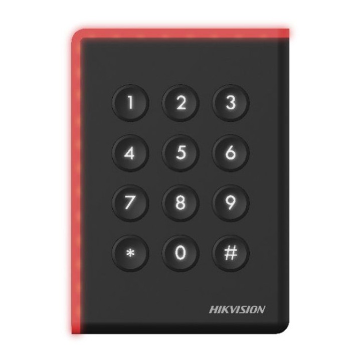 Hikvision DS-K1108ADK kártyaolvasó, fekete, RS485/Wiegand, IP65, kültéri
