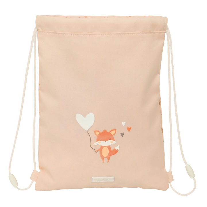 Geanta rucsac, Safta, Flores, 26 x 34 x 1 cm, fermoar, policlorura, buzunar interior, design prescolar, bretele ajustabile, blocare de siguranta anti-strangulare