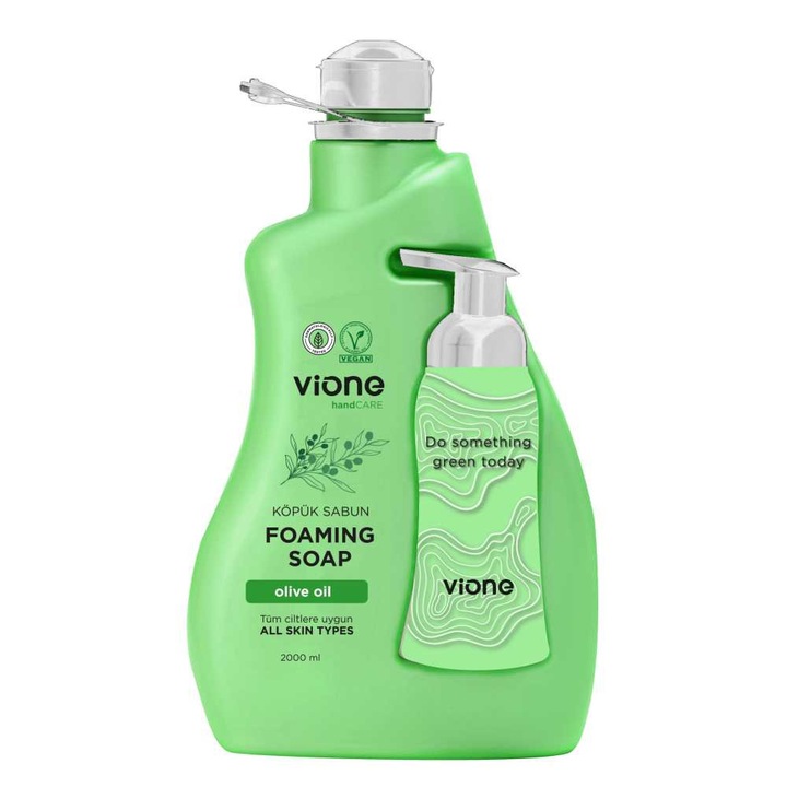 Sapun lichid pentru maini VIONE Hand Care Olive Oil, vegan, pentru toate tipurile de piele, 2000 ml