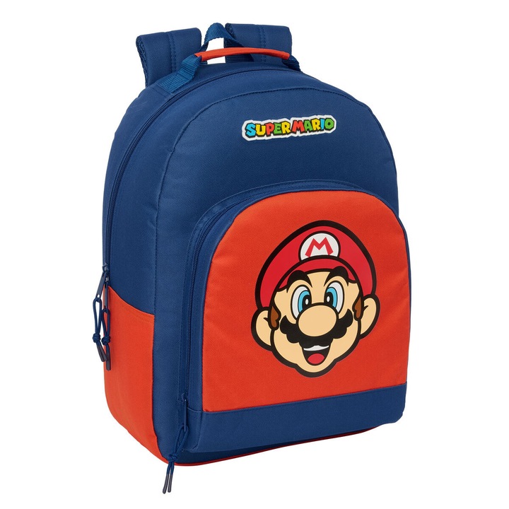 Ghiozdan Super Mario Mamma mia Rosu Bleumarin 32 x 42 x 15 cm