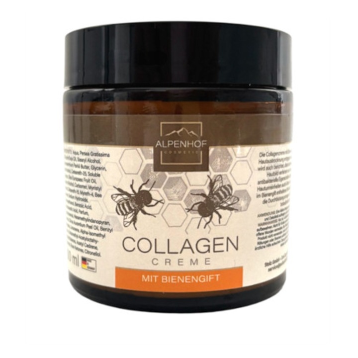 Arckrém kollagénnel és méhméreggel, 100 ml, Alpenhof