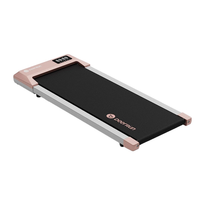 Banda de alergat DeerRun Q1 Plus, Viteza Maxima 8km/h, Sarcina maxima 159kg, 117.8 × 51.4 × 10.5 cm, Compatibila cu diferite aplicatii prin Bluetooth, Roz