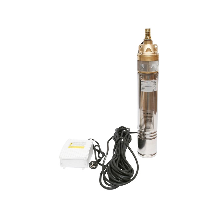 Pompa apa submersibila 1100W, 50l/min adancime 89m, 220V cu panou de comanda 4SKM150