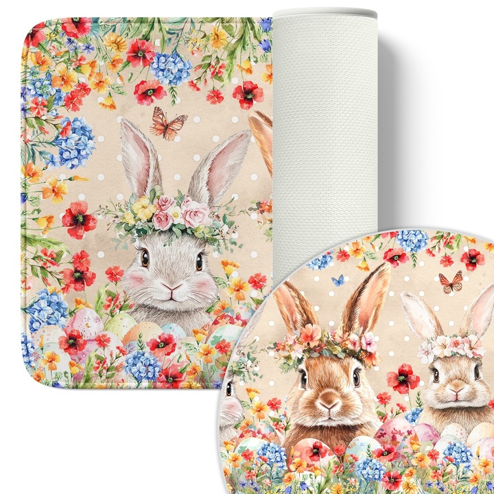 Covoras Baie Antiderapant 45x75 cm, Microfibra Moale, Absorbant, Strat Siliconic, Covoras Decorativ pentru Baie HomeView®