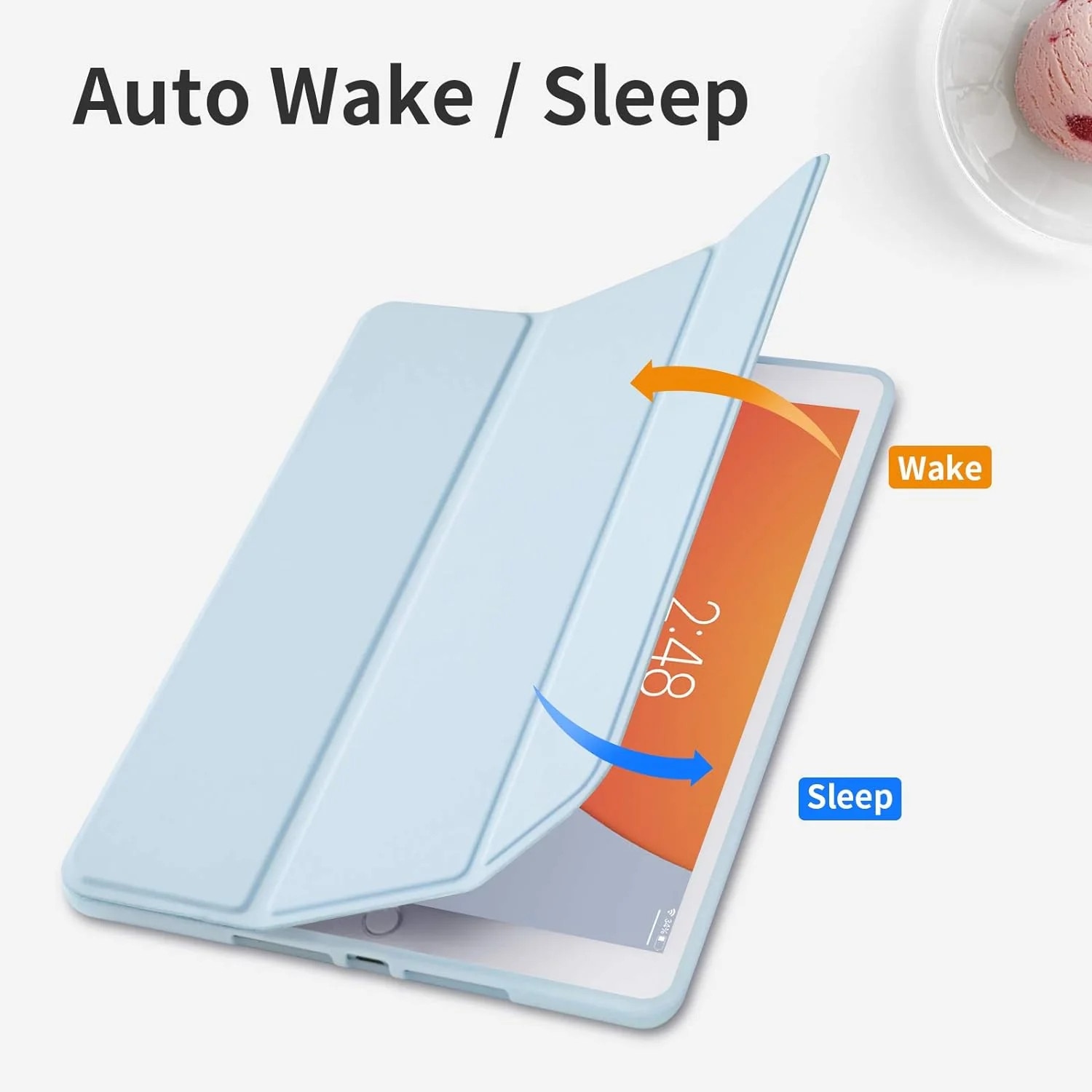 Husa pentru tableta Huawei Matepad T10 / T10s (9.7" / 10.1"), Sigloo, interior de piele sintetica, spatele din silicon, rezistent la socuri, BLEU