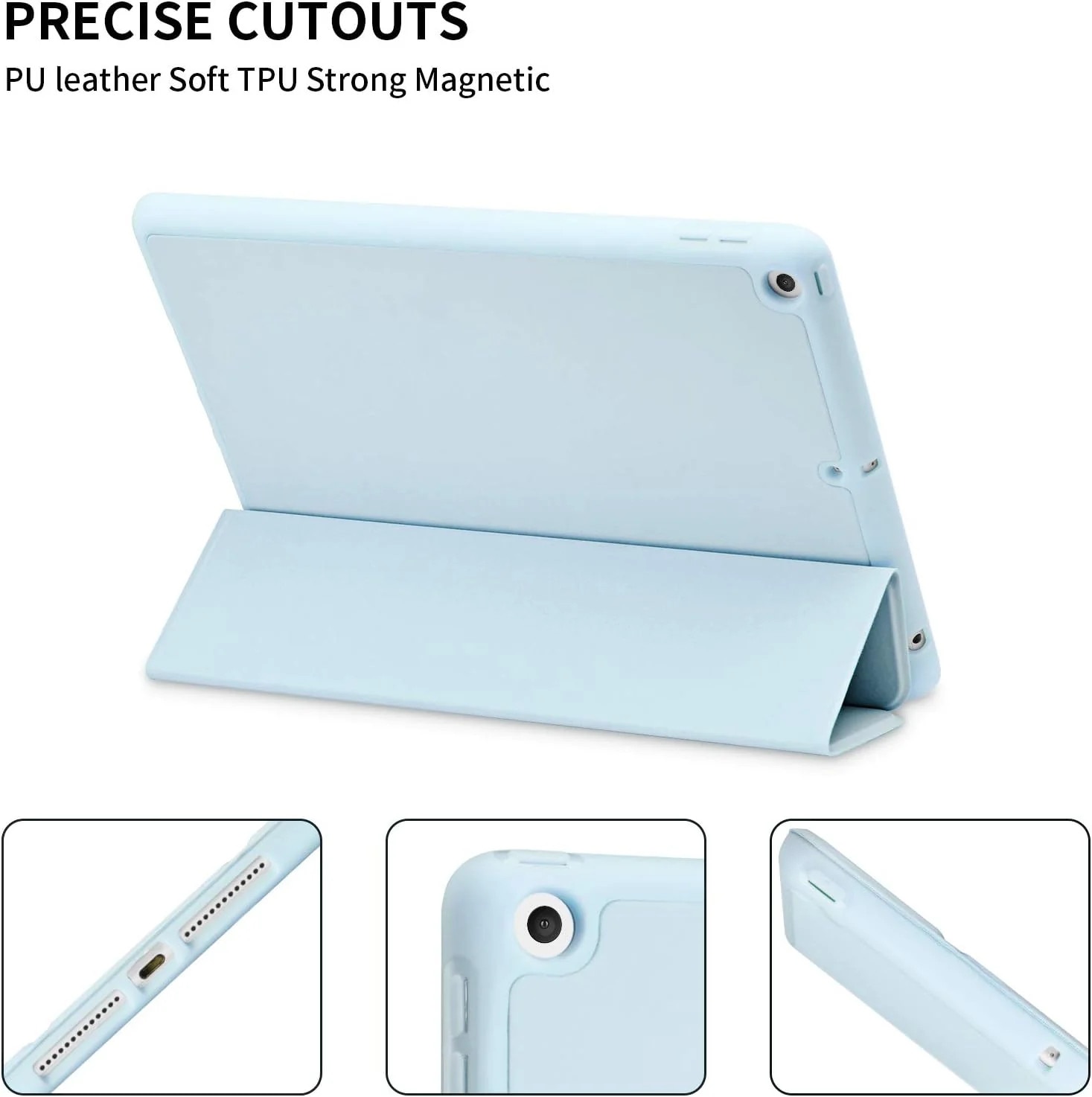 Husa pentru tableta Huawei Matepad T10 / T10s (9.7" / 10.1"), Sigloo, interior de piele sintetica, spatele din silicon, rezistent la socuri, BLEU