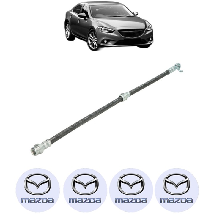 Furtun frana Fata Dreapta MAZDA 6 Saloon (GJ, GL) 2.5 (GJ5FP, GL1032, GL1033) 231 CP din 2018, 4x Stickere auto cu MAZDA