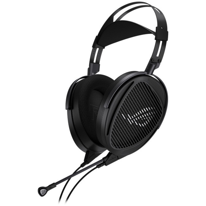 Casti Gaming cu fir ASUS ROG KITHARA, Planar Magnetic Driver HIFIMAN 100mm, Microfon MEMS, 2 seturi de Pad-uri: Velour / Leatherette, Jack 3.5mm / 6.3mm / 4.4mm, PC, Mac, PS 4/5, Nintendo Switch, Xbox One, Android, iOS, 309gr., Negru