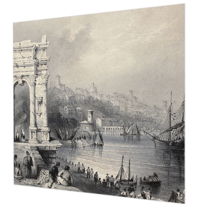 Fotótapéta Falra, Wallfluent, Peisaj marin, Gri, 250 x 250 cm, Decorativ, Lavabil, 010100060060000282715