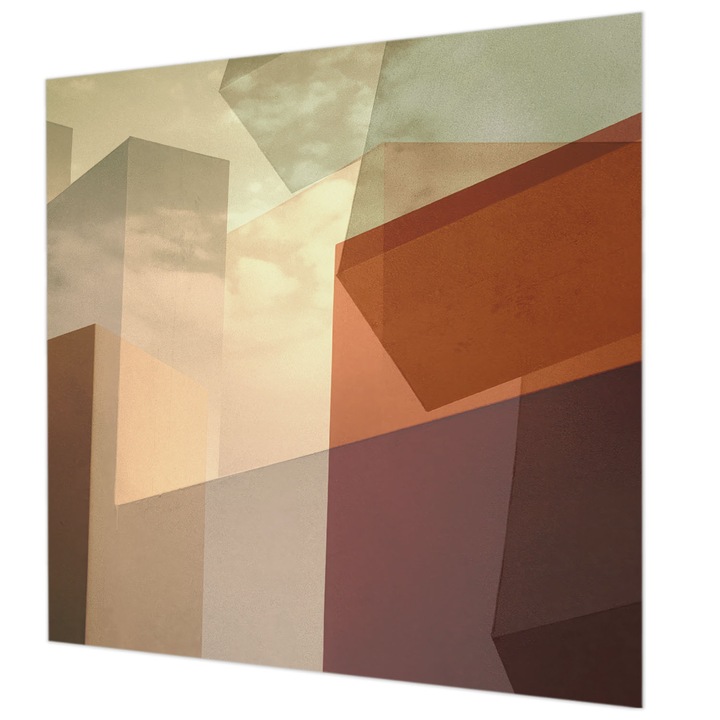 Fali Fotótapéta, Wallfluent, Forme abstracte, Maro, 250 x 250 cm, Decorativ, Lavabil, 010100060060000285090