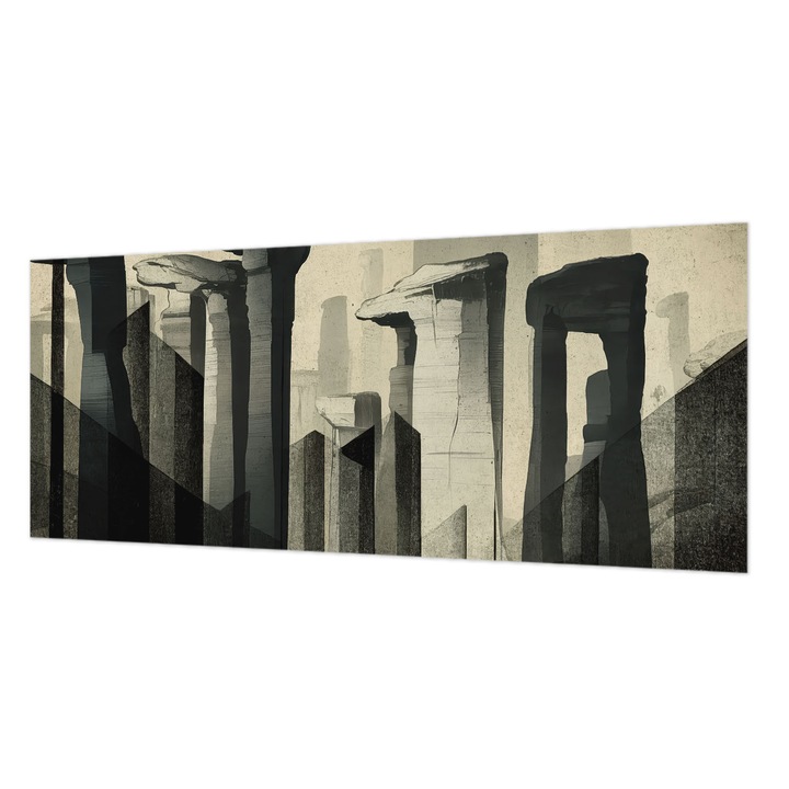 Tapet Vlies Wallfluent, Arhitectura bruta, Gri, 250x104cm, Set cu adeziv