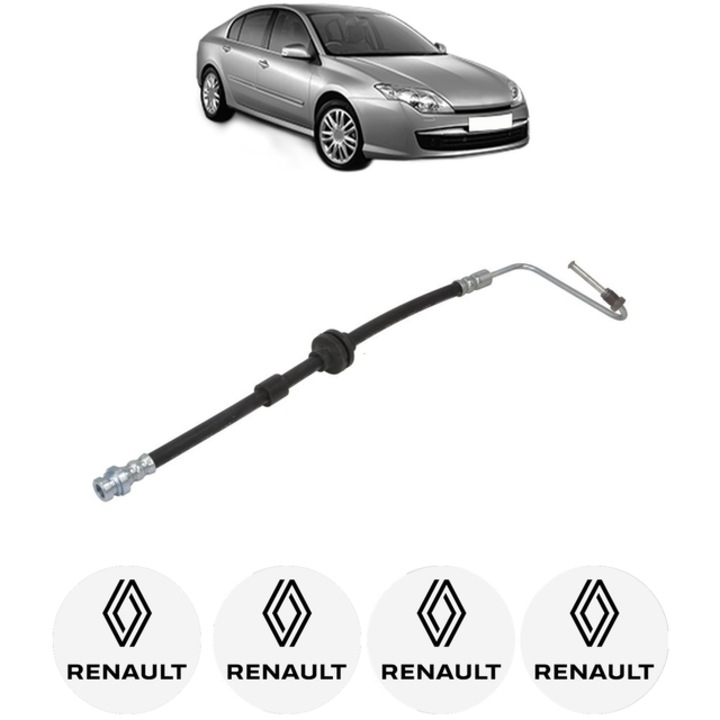 Furtun frana Spate / exterior Dreapta RENAULT LAGUNA III (BT0/1) 3.5 V6 (BT0C, BT0P) 238 CP din 2008 - 2015, 4x Stickere auto cu RENAULT