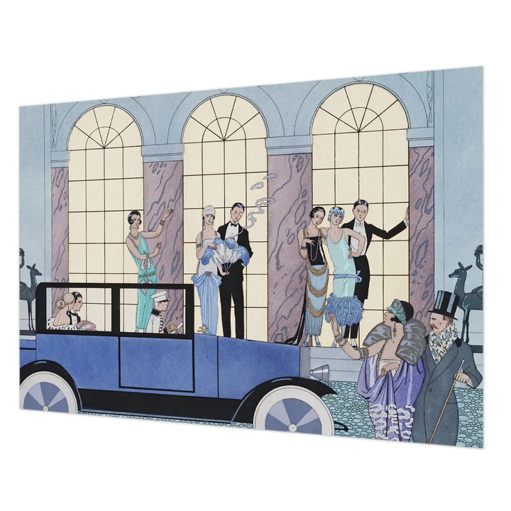 Vlies Fotótapéta De Perete, Wallfluent, Art deco, Albastru, 312 x 219 cm, Elegant, Usor De Instalat, 010100060080000031838