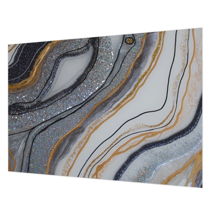 Fotótapéta Falra, Wallfluent, Kőhullámok, Fekete, 208 x 146 cm, Vlies, Modern Dizájn, 010100060040000077329