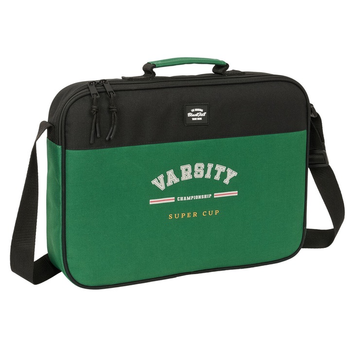 Ghiozdan BlackFit8 Varsity Negru Verde 38 x 28 x 6 cm