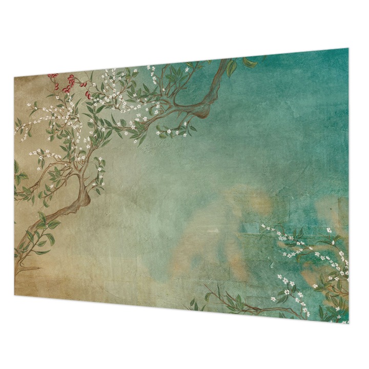 Rola Tapet Vlies De Perete, Wallfluent, Armonie florala, Bej, 208 x 146 cm, Elegant, Pentru Living, Hol, 010100060040000284201