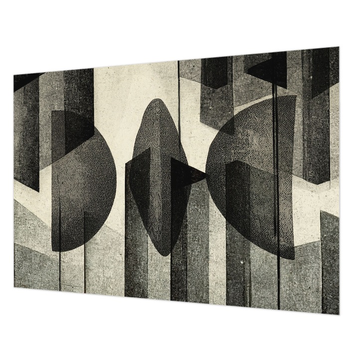 Rola Tapet Vlies De Perete, Wallfluent, Forme geometrice, Negru, 208 x 146 cm, Elegant, Culoare Intensa, 010100060040000284866