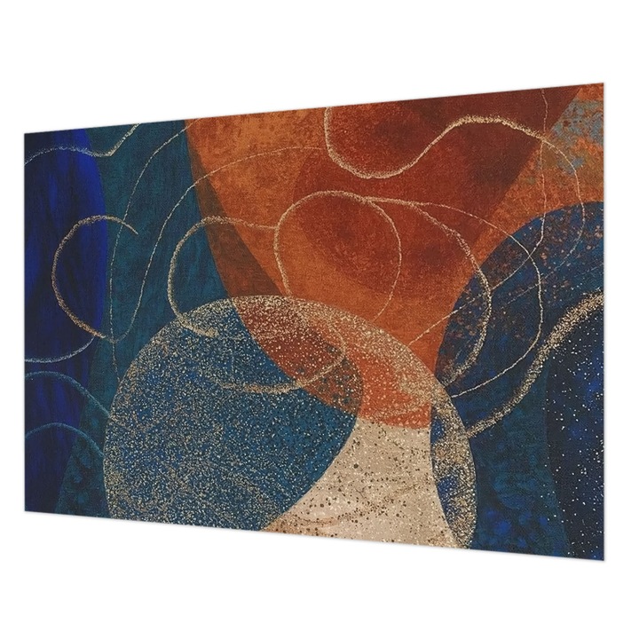 Fotótapéta Falra, Wallfluent, Színes formák, Tengerészkék, 208 x 146 cm, Vlies, Stílusos, 010100060040000284868