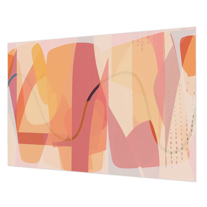 Tapéta Vlies Fali Dekoráció, Wallfluent, Színes absztrakció, Narancssárga, 208 x 146 cm, Nem Szőtt, Előszobába, Hálószobába, 010100060040000285002