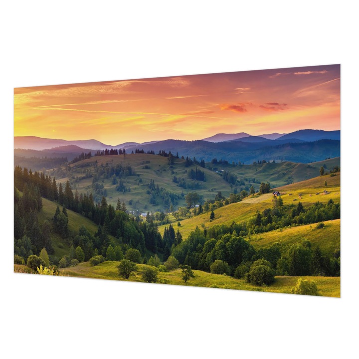 Fotótapéta Falra, Wallfluent, Peisaj montan, Galben, 416 x 254 cm, Decorativ, Pentru Living, Hol, 010100060100000001914