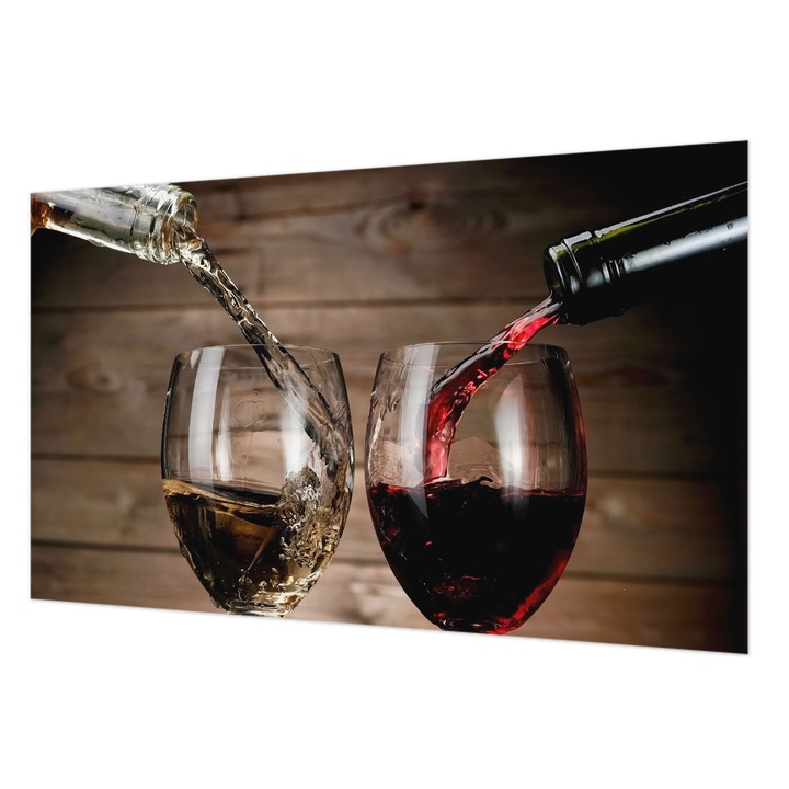 Modern Tapétatekercs De Perete, Wallfluent, Pahare de vin, Negru, 416 x 254 cm, Elegant, Pentru Birou, 010100060100000007049