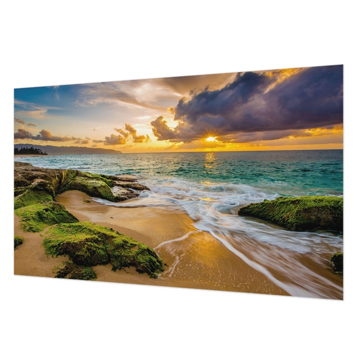 Fotótapéta Modern De Perete, Wallfluent, Armonie maritima, Verde, 416 x 254 cm, Elegant, Pentru Birou, 010100060100000007713