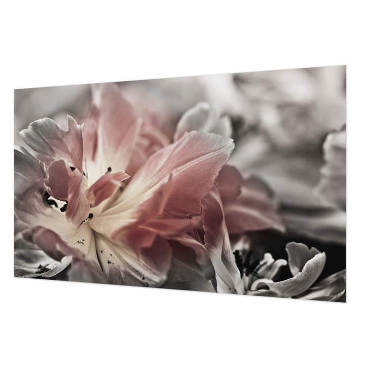 Tapet Vlies De Perete, Wallfluent, Floare pastelata, Gri, 416 x 254 cm, Art Deco, Pentru Living, Hol, 010100060100000000484