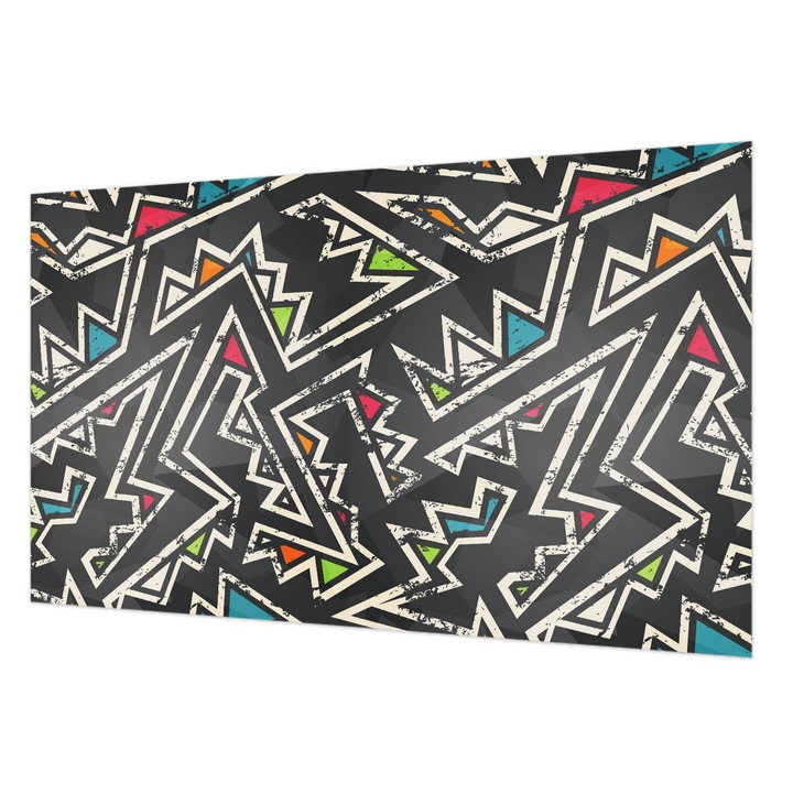 Fotótapéta De Perete, Wallfluent, Geometrie energetica, Negru, 416 x 254 cm, Art Deco, Pentru Uz Intern, 010100060100000013063