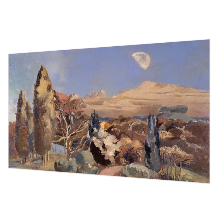 Tapet Vlies Pentru Perete, Wallfluent, Peisaj forestier, Albastru, 416 x 254 cm, Elegant, Usor De Instalat, 010100060100000031206