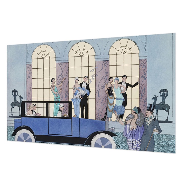 Vlies Fotótapéta De Perete, Wallfluent, Art deco, Albastru, 416 x 254 cm, Elegant, Usor De Instalat, 010100060100000031838