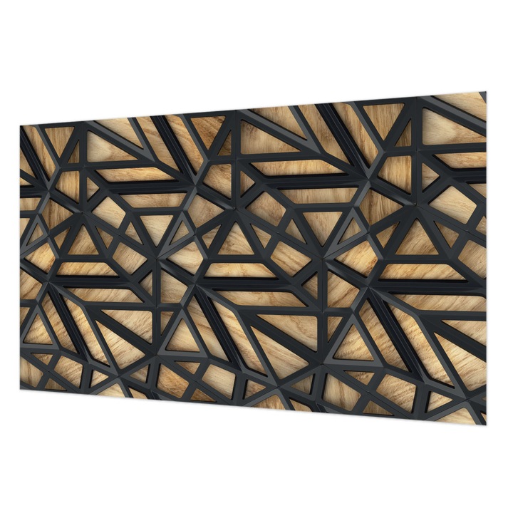 Fotótapéta Modern De Perete, Wallfluent, Conexiune geometrica, Gri, 416 x 254 cm, Art Deco, Usor De Instalat, 010100060100000033991