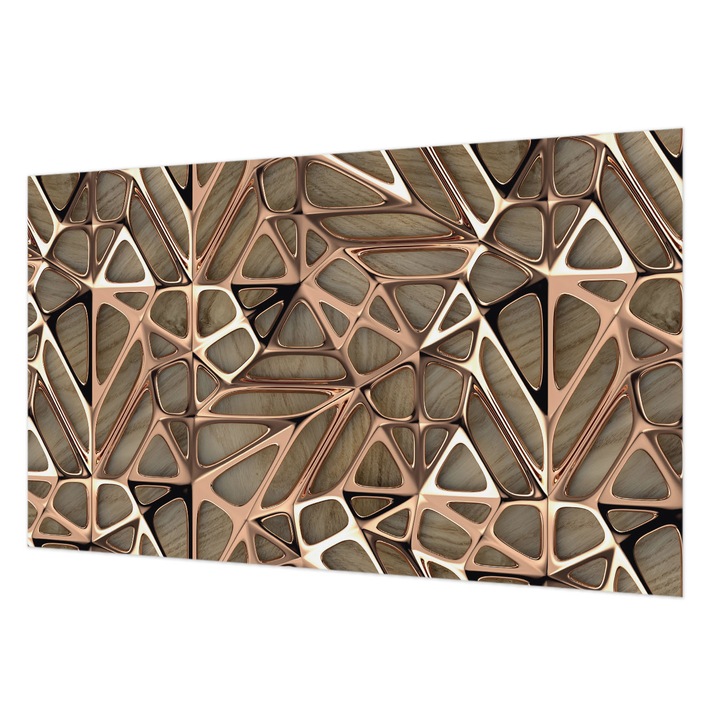 Fotótapéta Modern De Perete, Wallfluent, Model geometric, Maro, 416 x 254 cm, Decorativ, Usor De Instalat, 010100060100000033990