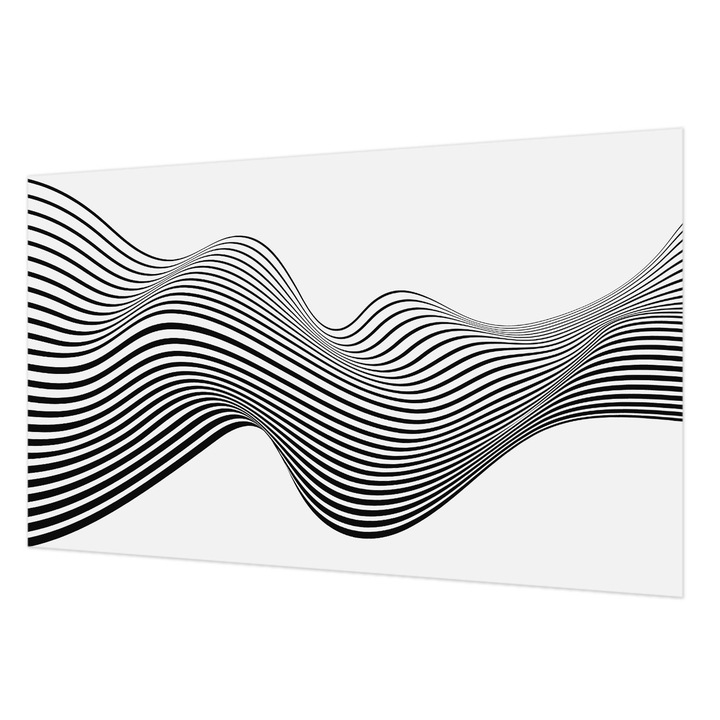 Modern Tapétatekercs De Perete, Wallfluent, Abstractie dinamica, Alb, 416 x 254 cm, Decorativ, Adeziv Puternic, 010100060100000075351