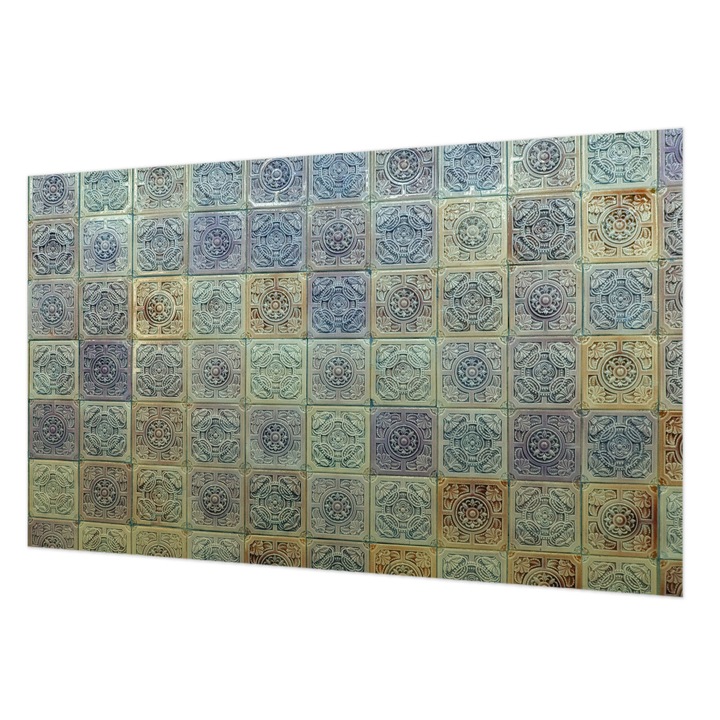 Tapet Vlies De Perete, Wallfluent, Placi geometrice, Gri, 416 x 254 cm, Art Deco, Ecologic, 010100060100000282521