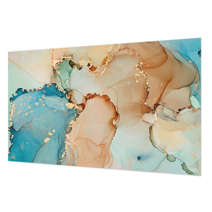 Rola Tapet Vlies De Perete, Wallfluent, Rezumat colorat, Albastru, 416 x 254 cm, Decorativ, Ecologic, 010100060100000282554