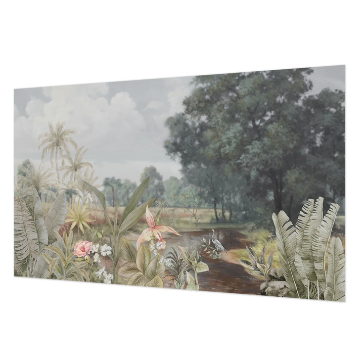 Fali Fotótapéta, Wallfluent, Peisaj exotic, Gri, 416 x 254 cm, Decorativ, De Interior, 010100060100000282765