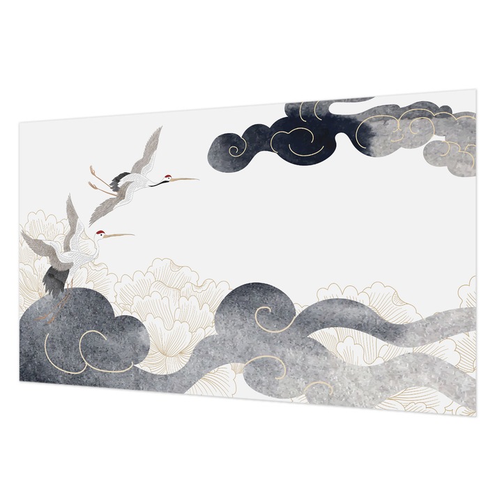 Tapéta Vlies Fali Dekoráció, Wallfluent, Daruk repülés közben, Fehér, 416 x 254 cm, Nem Szőtt, Modern Belsőépítészeti Dekoráció, 010100060100000282774