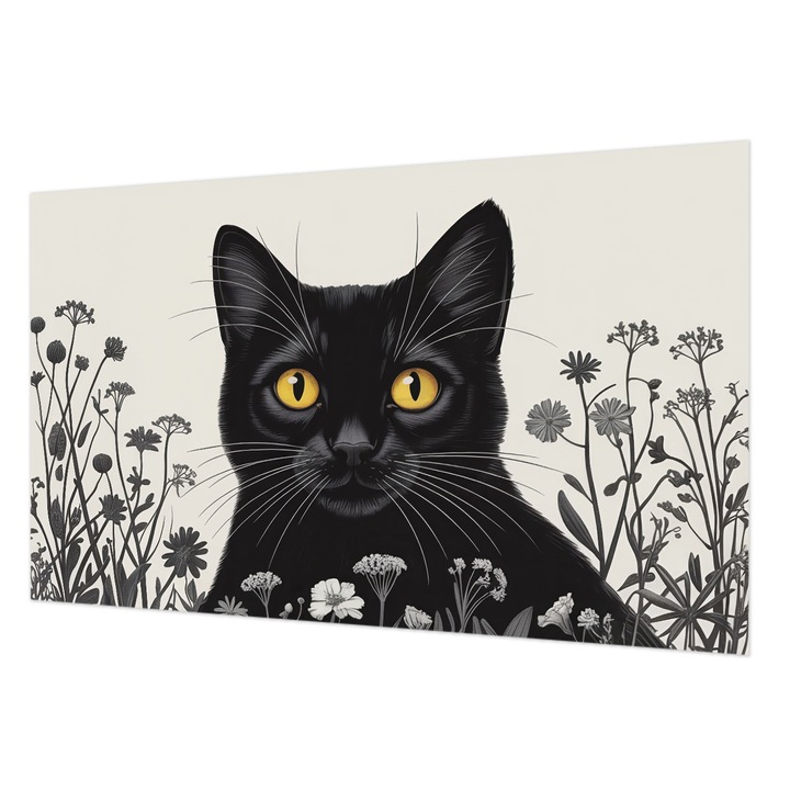 Tapet Vlies Pentru Perete, Wallfluent, Flori de pisica, Alb, 416 x 254 cm, Elegant, Pentru Dormitor, Bucatarie, 010100060100000284705